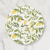 Étiquettes Cadeau Citron vert Mariage Merci de couronnes (Dos)