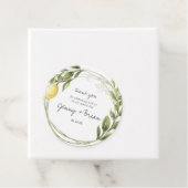 Étiquettes Cadeau Citron vert Mariage Merci de couronnes (En situation)
