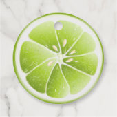 Étiquettes Cadeau Citron Vert Moderne Fruit (Dos)