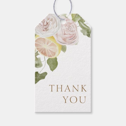 Étiquettes-cadeau Citronnade rose moderne Merci d'été Favoriser (Devant)