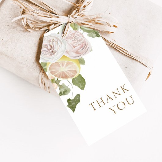 Étiquettes-cadeau Citronnade rose moderne Merci d'été Favoriser