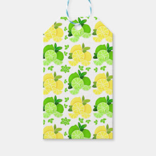 Étiquettes-cadeau Citrons citrons tranches de citron vert