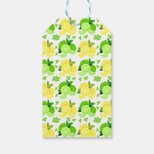 Étiquettes-cadeau Citrons citrons | tranches de citron vert (Dos)