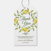 Étiquettes-cadeau Citrons doux et verdure Mariage Favoriser Merci (Devant)