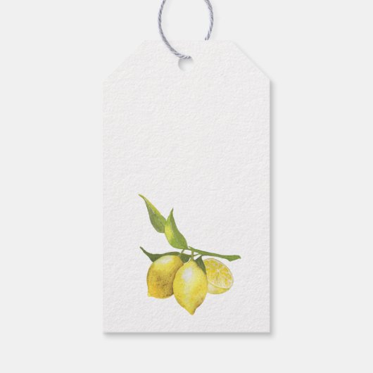 Étiquettes-cadeau Citrons doux et verdure Mariage Favoriser Merci (Dos)