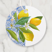 Étiquettes Cadeau Citrons et tuiles Méditerranée (Dos)