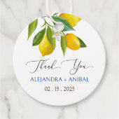 Étiquettes Cadeau Citrons et tuiles Méditerranée (Devant)