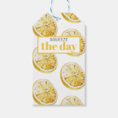 Étiquettes-cadeau Citrons Jaunes Modernes Motif & Squeeze La Journée (Devant)