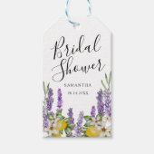 Étiquettes-cadeau Citrons rustiques & Lavande Fête des mariées Favor (Devant)