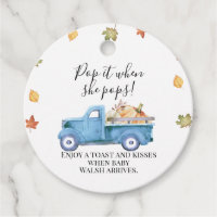 Citrouille Automne Baby shower Camion Pop It Favor