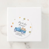 Étiquettes Cadeau Citrouille Automne Baby shower Camion Pop It Favor (En situation)