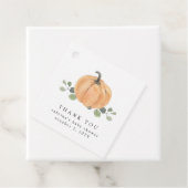 Étiquettes Cadeau Citrouille d'aquarelle automne (En situation)