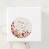 Étiquettes Cadeau Citrouille d'automne et Baby shower Fleur sauvage (En situation)