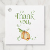 Étiquettes Cadeau Citrouille d'automne Merci (Devant)