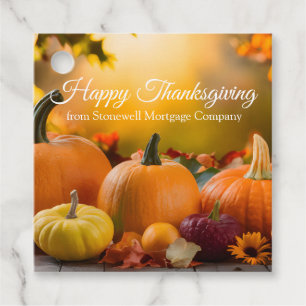 Étiquettes Cadeau Citrouille de Bon thanksgiving de société personna