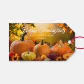 Étiquettes-cadeau Citrouille de Bon thanksgiving personnalisé (Devant (Horizontal))