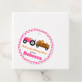 Étiquettes Cadeau Citrouille de camion citrouille Patch - Tracteur r (En situation)