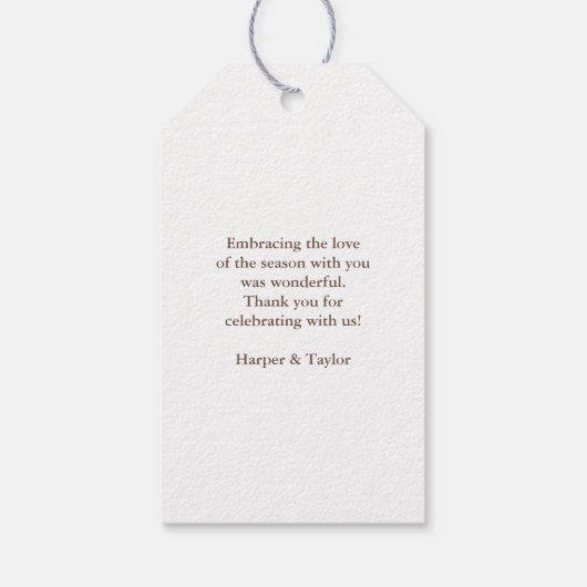 Étiquettes-cadeau Citrouille Élégante Rustique d'Amour d'Automne (Dos)