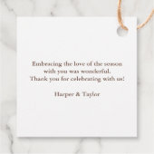 Étiquettes Cadeau Citrouille Élégante Rustique de Tomber Amoureux (Dos)