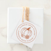 Étiquettes Cadeau Citrouille épice parfum esthétique maison (En situation)