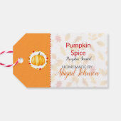 Étiquettes-cadeau #Citrouille Épicée #Étiquette de Bain & Corps Mais (Dos Horizontal)