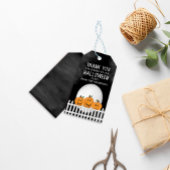 Étiquettes-cadeau Citrouille lunaire d'Halloween Jack-o'-lantern