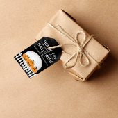 Étiquettes-cadeau Citrouille lunaire d'Halloween Jack-o'-lantern