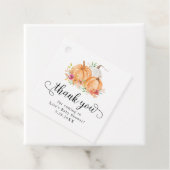 Étiquettes Cadeau Citrouille Merci Baby shower (En situation)