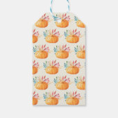 Étiquettes-cadeau Citrouille Motif Merci orange mignon (Dos)