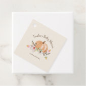 Étiquettes Cadeau Citrouille & Pacificateurs Baby shower d'automne f (En situation)