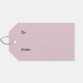 Étiquettes-cadeau Citrouille rose avec arc noir (Dos (Horizontal))