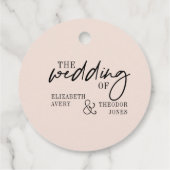 Étiquettes Cadeau Citrouille rose Bourgogne Mariage floral (Dos)