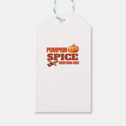 Étiquettes-cadeau Citrouille Spice Tout Conception Classique De Base (Devant)