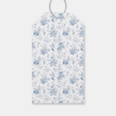 Étiquettes-cadeau Citrouille Toile Bleue Faveur de Mariage de Mariée (Dos)