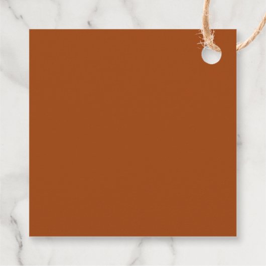 Étiquettes Cadeau Citrouille Vines Monogramme Mariage (Dos)