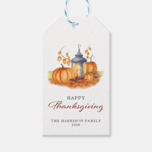 Étiquettes-cadeau Citrouille Vintage bon thanksgiving