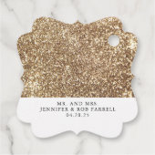 Étiquettes Cadeau Citrouilles blanches et dorées Merci d'automne (Dos)