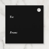 Étiquettes Cadeau Citrouilles de Black Happy Halloween (Dos)