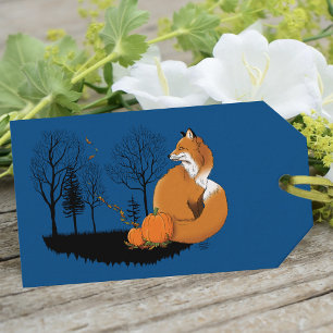Étiquettes-cadeau Citrouilles de la forêt Red Fox