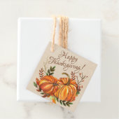 Étiquettes Cadeau Citrouilles de Thanksgiving (En situation)