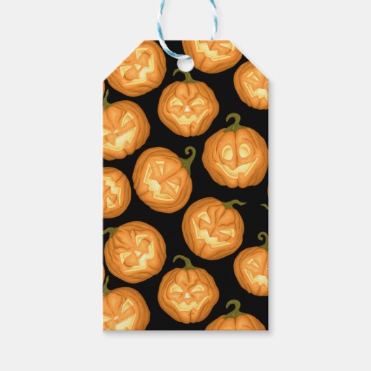 Étiquettes-cadeau Citrouilles d'Halloween (Devant)