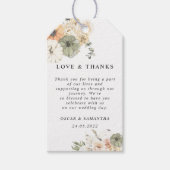 Étiquettes-cadeau Citrouilles et fleurs d'aquarelle modernes (Devant)