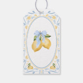 Étiquettes-cadeau Citrus citron Fête des mariées florale (Dos)