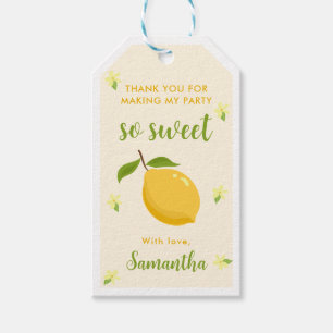 Étiquettes-cadeau Citrus citron mignonne 1er anniversaire