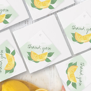 Étiquettes Cadeau Citrus Lemon Script Décontracté Tags Favonalized P