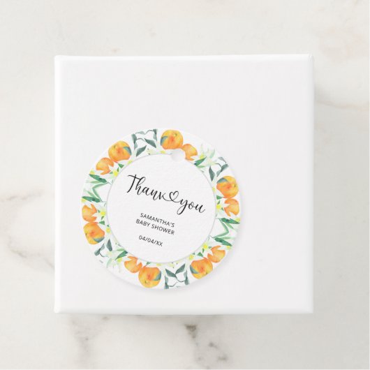 Étiquettes Cadeau Citrus merci (En situation)