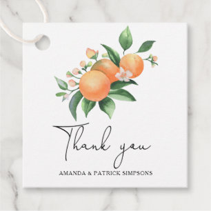 Étiquettes Cadeau Citrus - Merci Mariage