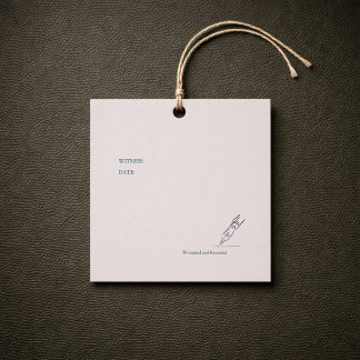 Étiquettes Cadeau Civil Ceremony Registration