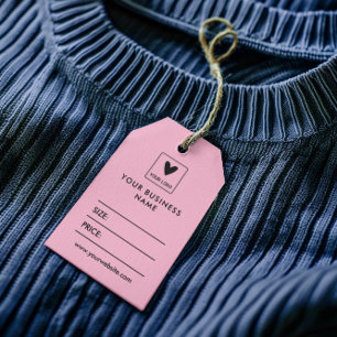 Étiquettes-cadeau Clair rose Votre Logo Prix Des Médias Sociaux
