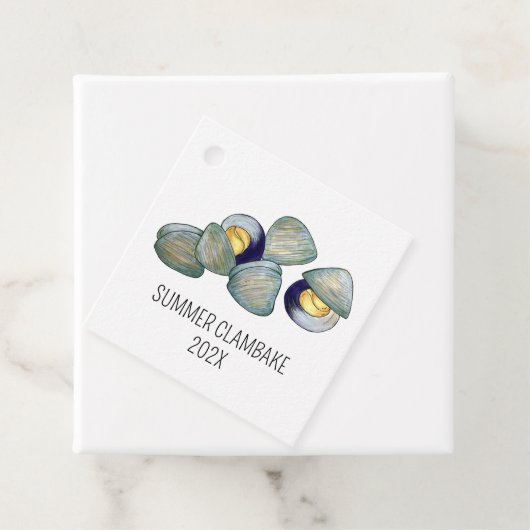 Étiquettes Cadeau Clams Clambake Rhode Island Nouvelle-Angleterre (En situation)